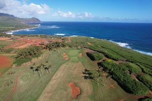 Poipu Bay 14th Approach Aerial
